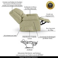 Poltrona Do Papai Reclinável Melim Power Touch Linho Bege Fh1 - D'rossi - 6