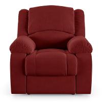 Poltrona Do Papai Reclinável Melim Power Elétrica Usb Veludo Fh1 - D'rossi Cor Vermelho