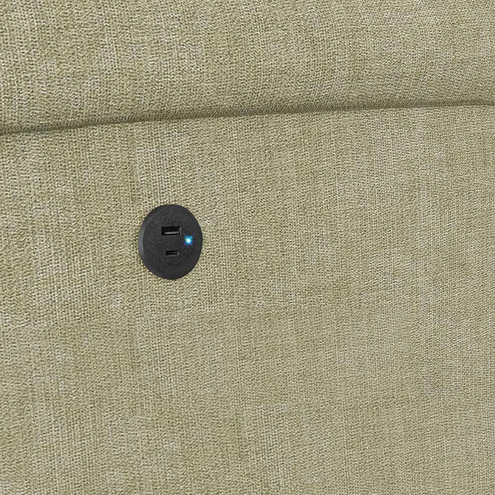 Poltrona Do Papai Reclinável Melim Power Elétrica Usb Linho Fh1 - D'rossi Cor Bege - 5