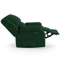 Poltrona Do Papai Reclinável Melim Power Touch Usb Veludo Verde Fh1 - D'rossi - 5