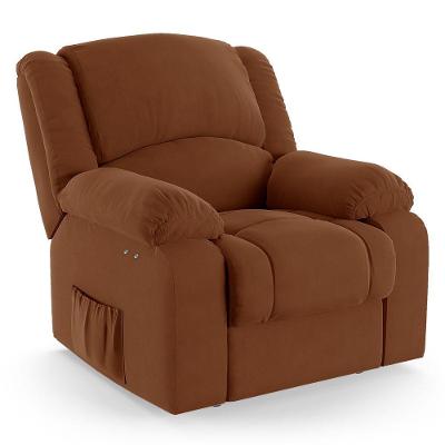 Poltrona Do Papai Reclinável Melim Power Touch Veludo Fh1 - D'rossi Cor Terracota