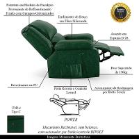 Poltrona Do Papai Reclinável Melim Power Touch Usb Pu Verde Musgo Fh1 - D'rossi - 6