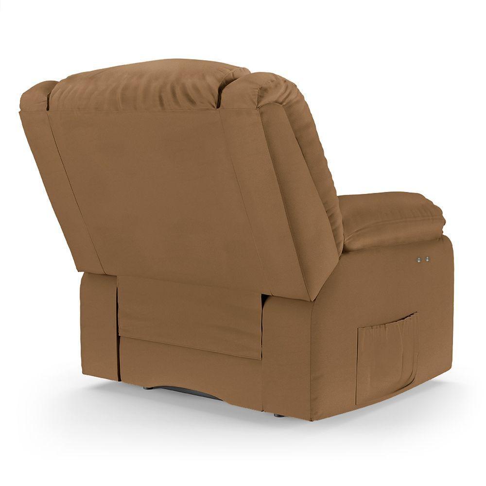 Poltrona Do Papai Reclinável Melim Power Touch Sintético Pu Fh1 - D'rossi Cor Caramelo - 5