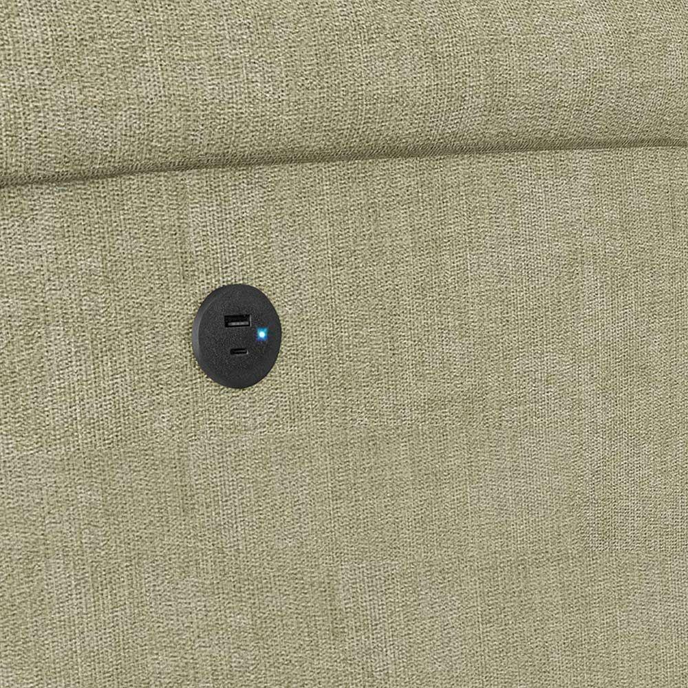 Poltrona Do Papai Reclinável Melim Power Touch Usb Linho Bege Fh1 - D'rossi - 4