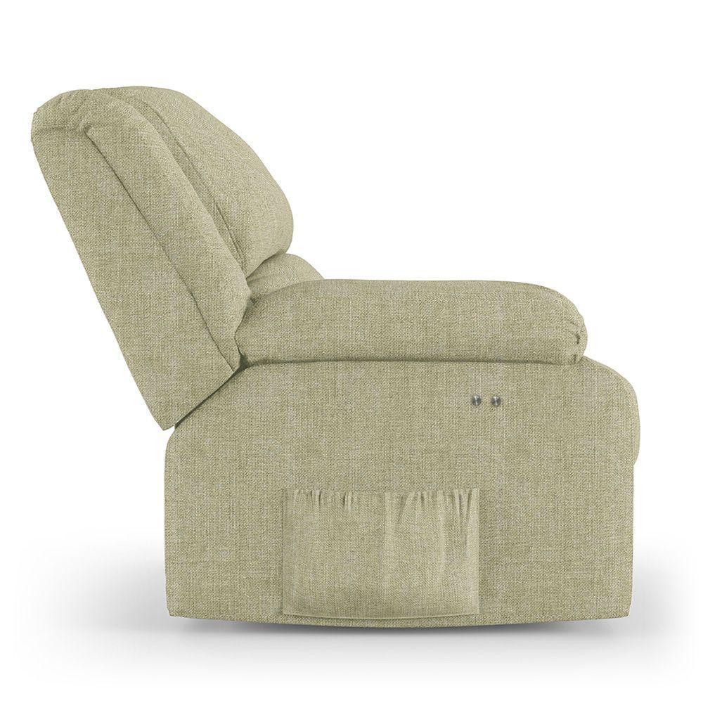 Poltrona Do Papai Reclinável Melim Power Touch Usb Linho Fh1 - D'rossi Cor Bege - 2
