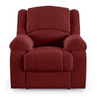 Poltrona Do Papai Reclinável Melim Power Touch Usb Veludo Fh1 - D'rossi Cor Vermelho - 8