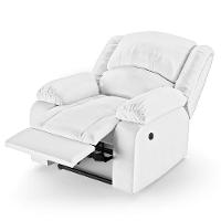 Poltrona Do Papai Reclinável Melim Power Elétrica Usb Pu Fh1 - D'rossi Cor Branco - 3