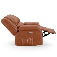 Poltrona Do Papai Reclinável Melim Power Touch Pu Brilho Fh1 - D'rossi Cor Caramelo - 2