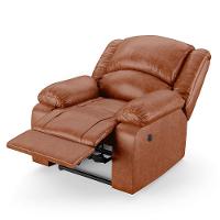 Poltrona Do Papai Reclinável Melim Power Elétrica Usb Pu Fh1 - D'rossi Cor Caramelo - 7