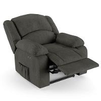 Poltrona Do Papai Reclinável Melim Power Touch Linho Grafite Fh1 - D'rossi - 2