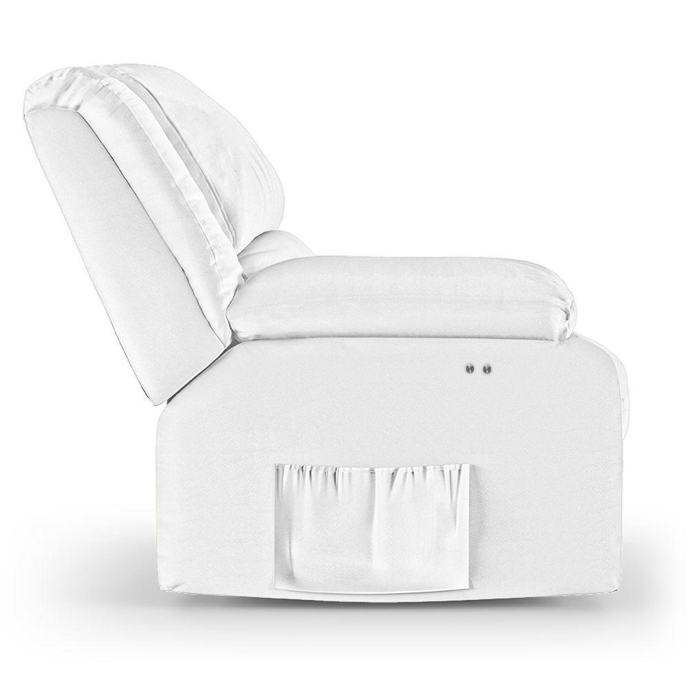 Poltrona Do Papai Reclinável Melim Power Touch Usb Pu Branco Fh1 - D'rossi - 2