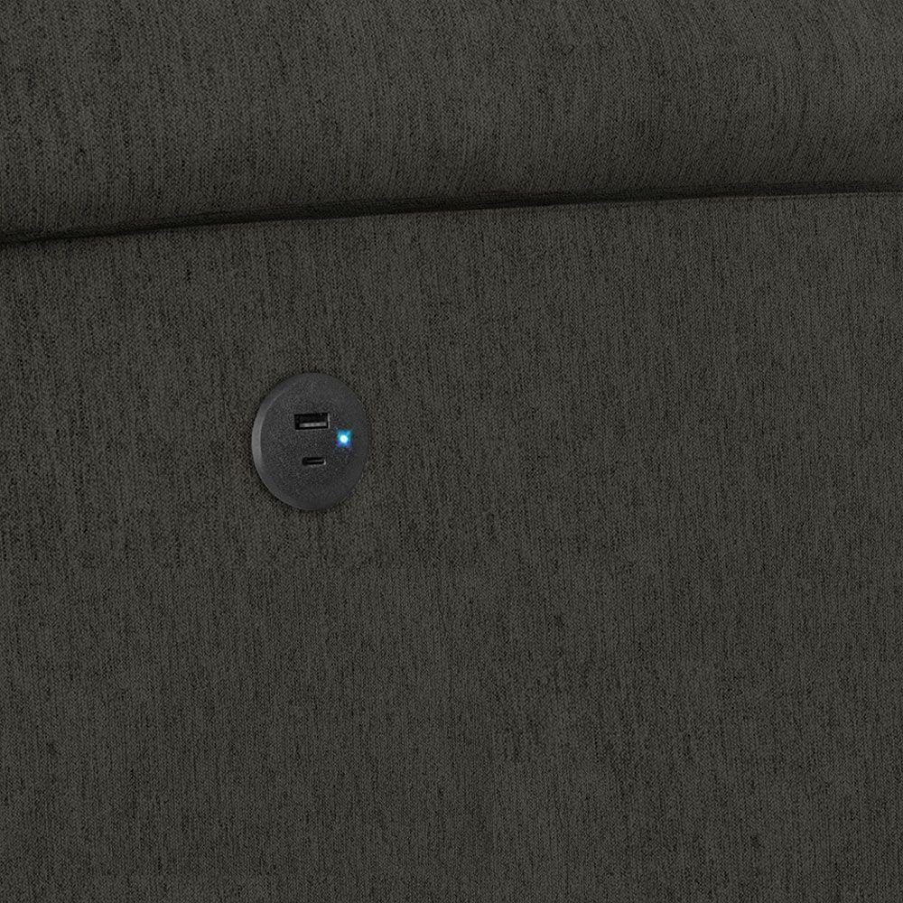 Poltrona Do Papai Reclinável Melim Power Touch Usb Linho Fh1 - D'rossi Cor Grafite - 1