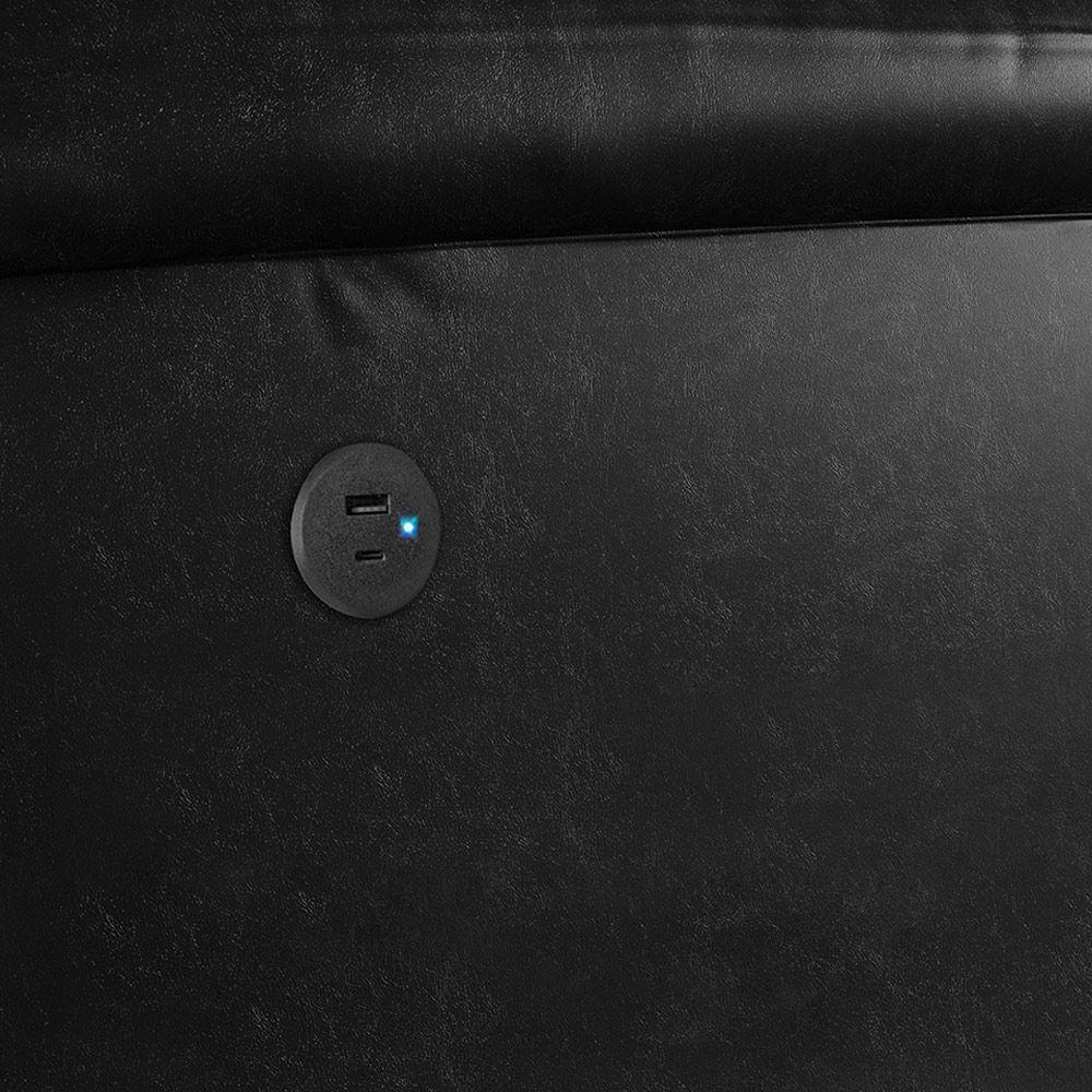 Poltrona Do Papai Reclinável Melim Power Touch Usb Pu Fh1 - D'rossi Cor Preto - 3