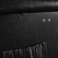 Poltrona Do Papai Reclinável Melim Power Touch Pu Brilho Fh1 - D'rossi Cor Preto