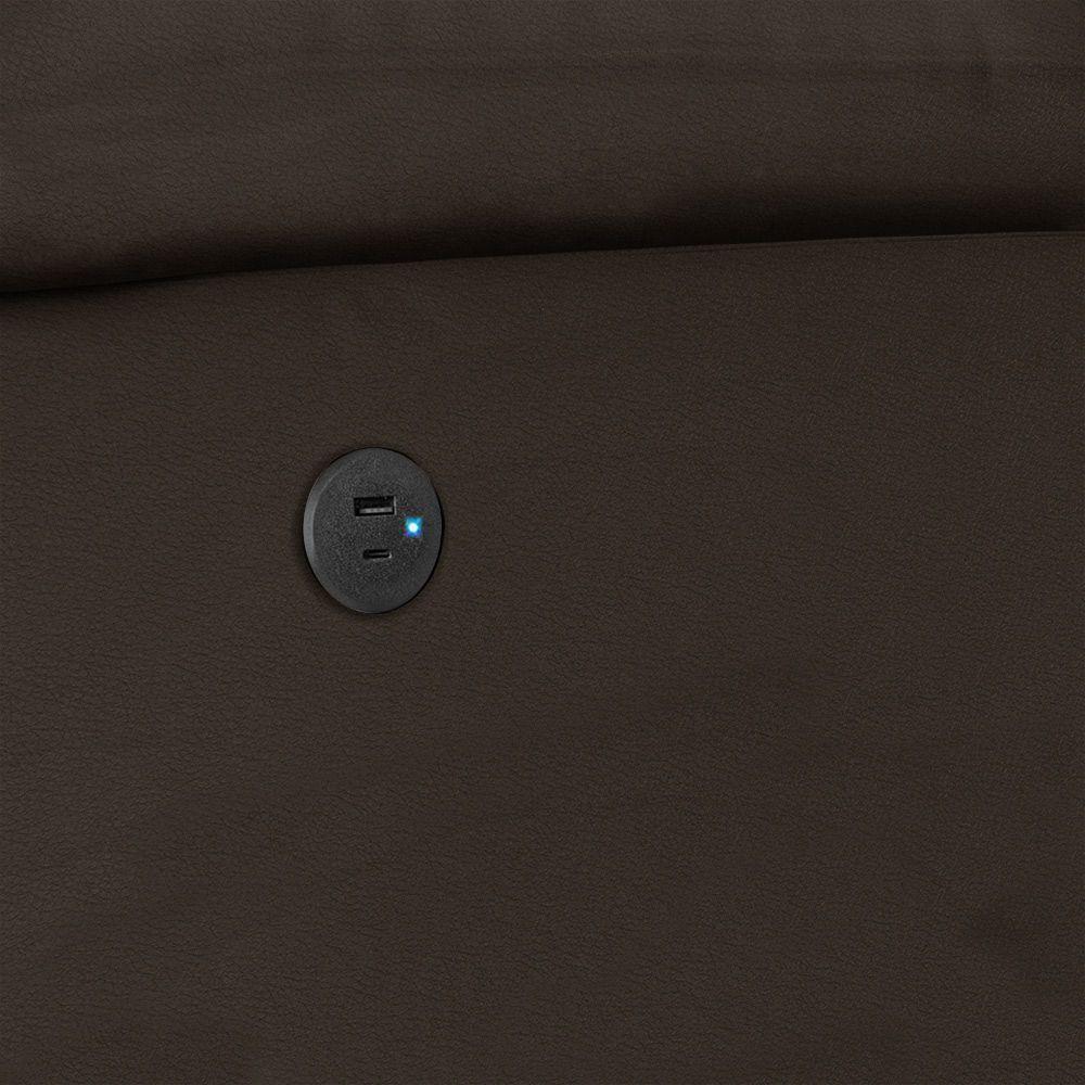 Poltrona Do Papai Reclinável Melim Power Touch Usb Pu Fh1 - D'rossi Cor Marrom - 6