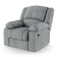 Poltrona Do Papai Reclinável Melim Power Elétrica Usb Linho Fh1 - D'rossi Cor Cinza - 1