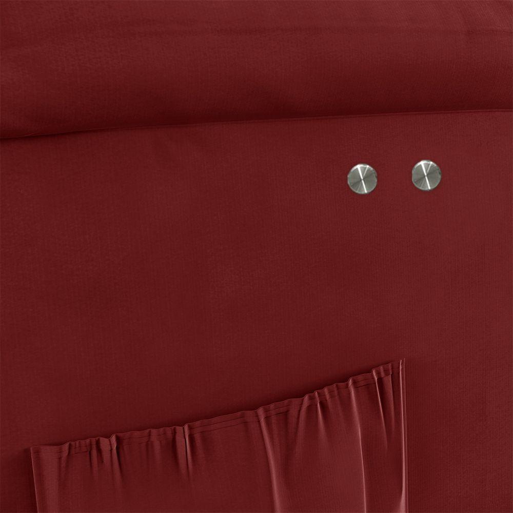 Poltrona Do Papai Reclinável Melim Power Touch Veludo Vermelho Fh1 - D'rossi - 4