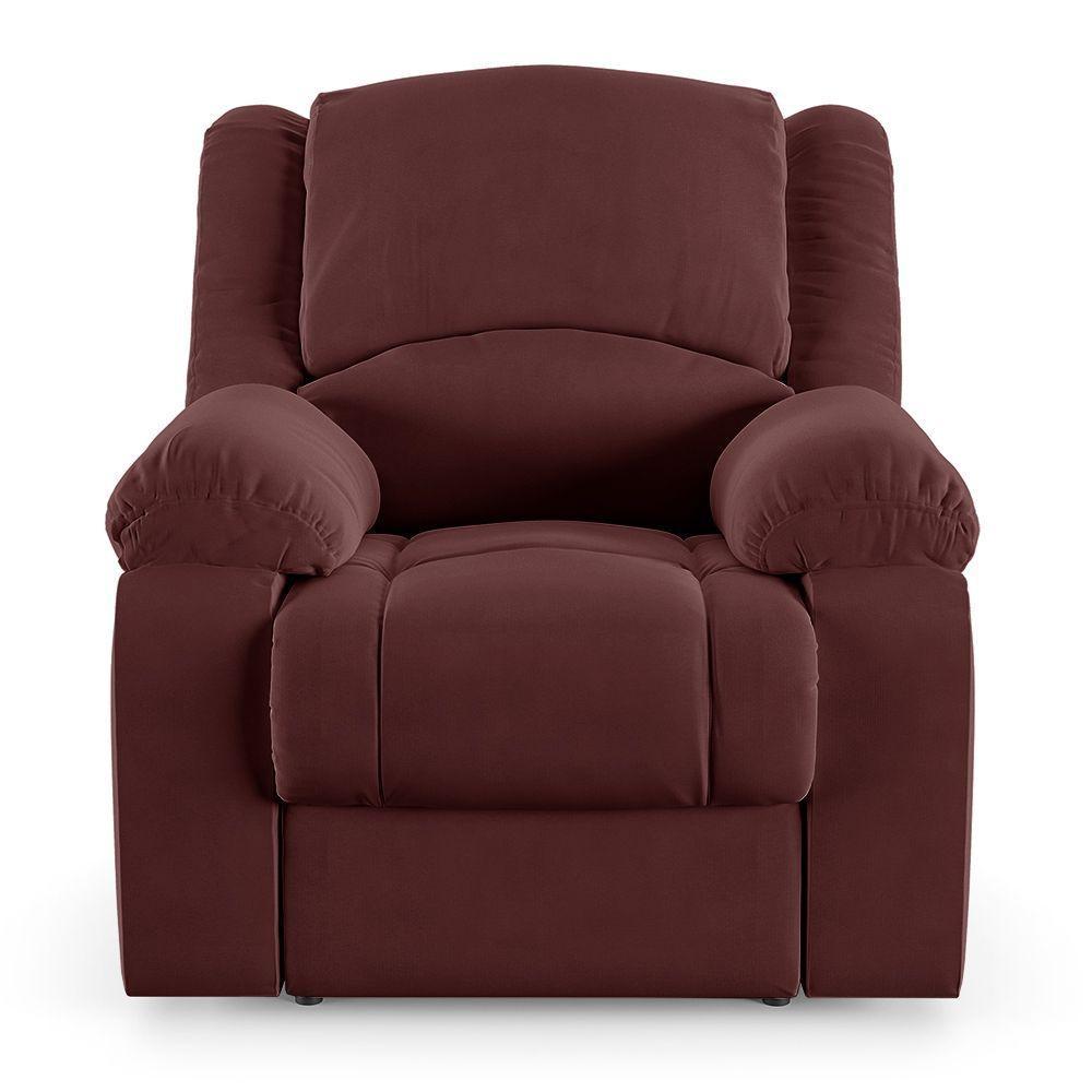 Poltrona Do Papai Reclinável Melim Power Touch Usb Veludo Vinho Fh1 - D'rossi - 4