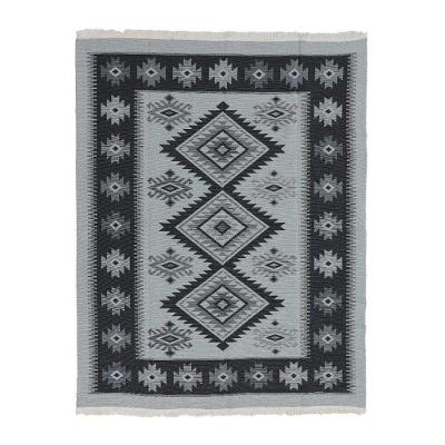Tapete Kilim Turco 1,00mx1,40m Dupla Face Cinza