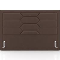 Cabeceira Cama Box Casal 140cm Estofada Nora P05 Veludo Marrom - Lyam Decor - 5