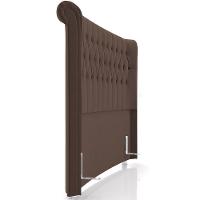 Cabeceira Cama Box King 195cm Estofada Meora P05 Veludo Marrom - Lyam Decor - 2
