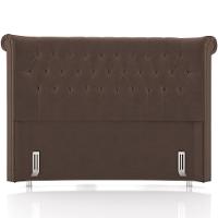 Cabeceira Cama Box King 195cm Estofada Meora P05 Veludo Marrom - Lyam Decor - 5