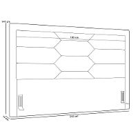 Cabeceira Cama Box King 195cm Estofada Nora P05 Veludo Marrom - Lyam Decor - 3