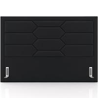 Cabeceira Cama Box Queen 160cm Estofada Nora P05 Veludo Preto - Lyam Decor - 5