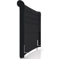 Cabeceira Cama Box Queen 160cm Estofada Meora P05 Veludo Preto - Lyam Decor - 2