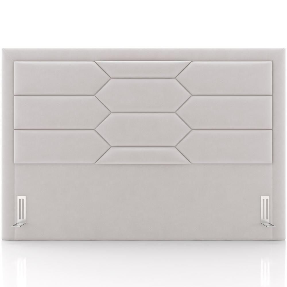 Cabeceira Cama Box King 195cm Estofada Nora P05 Veludo Cinza - Lyam Decor - 4