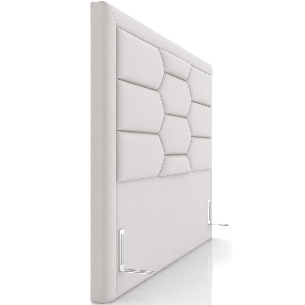 Cabeceira Cama Box King 195cm Estofada Nora P05 Veludo Cinza - Lyam Decor - 6