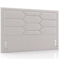 Cabeceira Cama Box King 195cm Estofada Nora P05 Veludo Cinza - Lyam Decor - 1