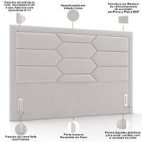 Cabeceira Cama Box King 195cm Estofada Nora P05 Veludo Cinza - Lyam Decor - 3