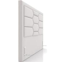 Cabeceira Cama Box King 195cm Estofada Nora P05 Veludo Cinza - Lyam Decor - 6