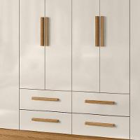 Guarda Roupa Casal 8 Portas 4 Gavetas Florida Moval Freijo/off White