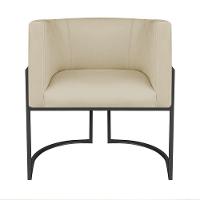 Kit Divã Luna 140cm Lado Direito E 02 Poltronas Base De Ferro Preto Suede Cor Bege - 2