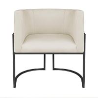 Kit Divã Luna 160cm Lado Esquerdo E 02 Poltronas Base De Ferro Preto Linho Cor Bege - 5