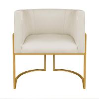 Kit Divã Luna 185cm Lado Esquerdo E 02 Poltronas Base De Ferro Dourado Linho Cor Bege - 9