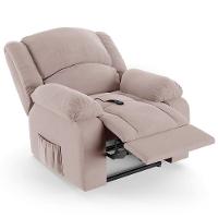 Poltrona Do Papai Reclinável Melim Controle Power Elétrico Veludo Fh1 - D'rossi Cor Rose - 2