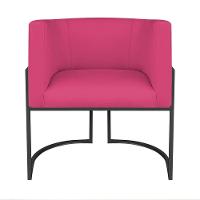 Kit Divã Luna 160cm Lado Esquerdo E 01 Poltrona Base De Ferro Preto Suede Cor Pink - 8