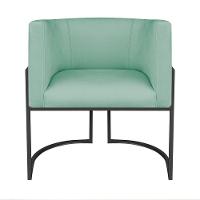 Kit Divã Luna 185cm Lado Esquerdo E 01 Poltrona Base De Ferro Preto Suede Cor Azul Tiffany - 8