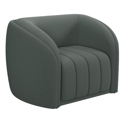 Poltrona Decorativa Lazio M03 Veludo Cinza Lyam Decor