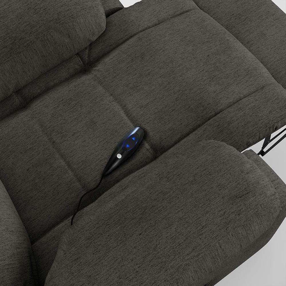 Poltrona Do Papai Reclinável Melim Controle Power Elétrico Linho Grafite Fh1 - D'rossi - 5