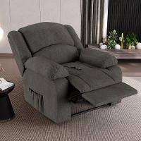 Poltrona Do Papai Reclinável Melim Controle Power Elétrico Linho Grafite Fh1 - D'rossi - 7