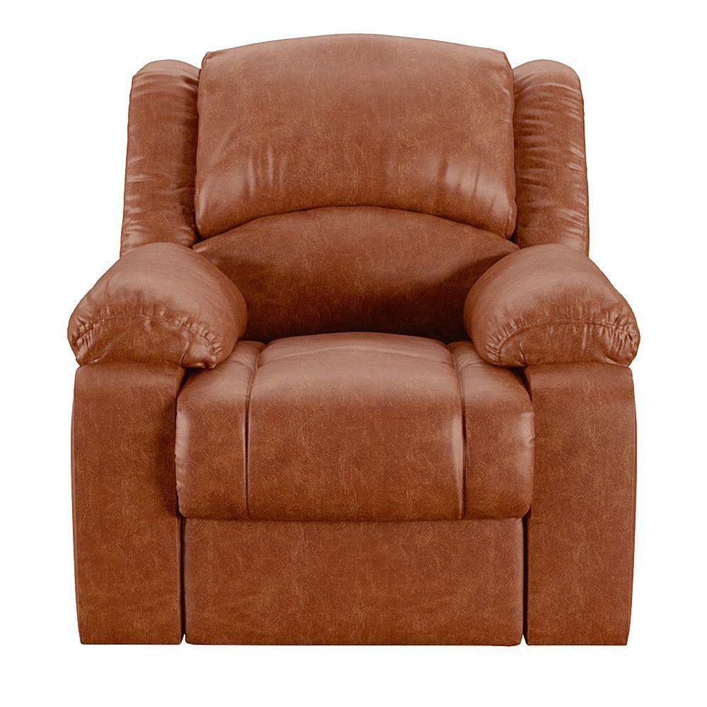 Poltrona Do Papai Reclinável Melim Zero Wall Pu Brilho Fh1 - D'rossi Cor Caramelo - 3