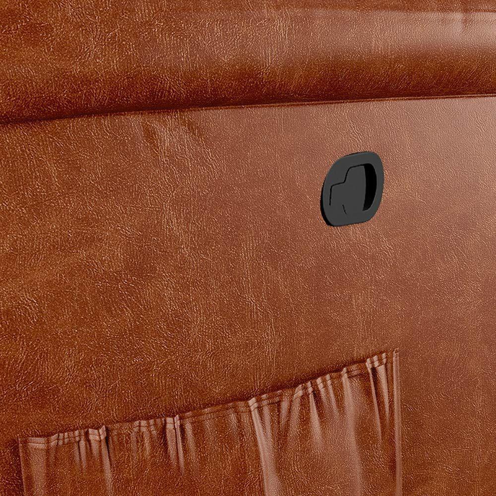 Poltrona Do Papai Reclinável Melim Zero Wall Pu Brilho Fh1 - D'rossi Cor Caramelo - 4