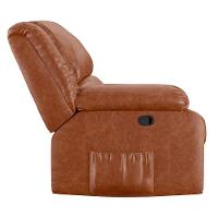 Poltrona Do Papai Reclinável Melim Zero Wall Pu Brilho Fh1 - D'rossi Cor Caramelo - 2