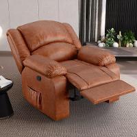 Poltrona Do Papai Reclinável Melim Zero Wall Pu Brilho Fh1 - D'rossi Cor Caramelo - 7