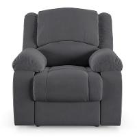Poltrona Do Papai Reclinável Melim Elétrica Led Veludo Fh1 - D'rossi Cor Cinza - 7