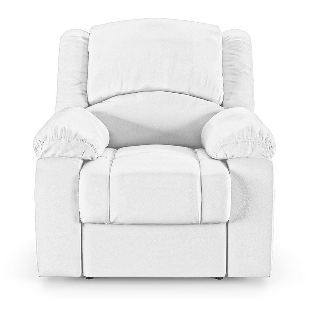 Poltrona Do Papai Reclinável Melim Power Touch Massagem Sintético Pu Fh1 - D'rossi Cor Branco - 4